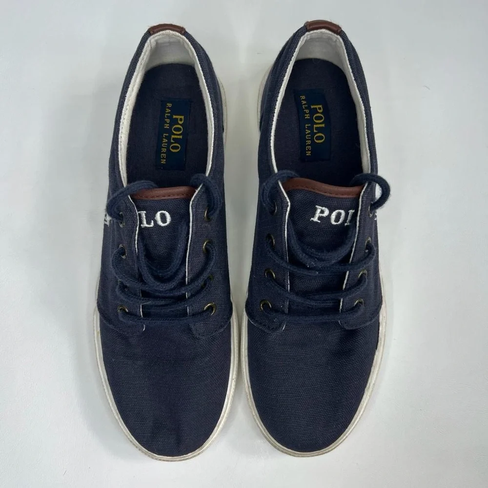 Polo Ralph‎ Lauren Shoes 992486/Hugo II Canvas upper Rubber W Fabric Sole Size 6